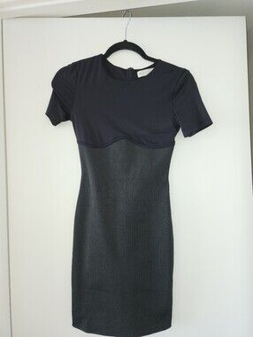 Meshki Black Short-Sleeve Mini Dress